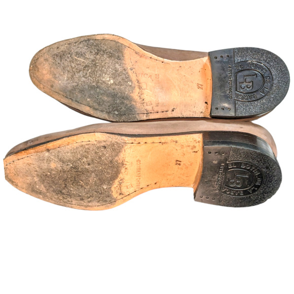 La Barca Nubuck Leather Ankle Boots Pull On Tan sz 27/10 - Picture 8 of 10